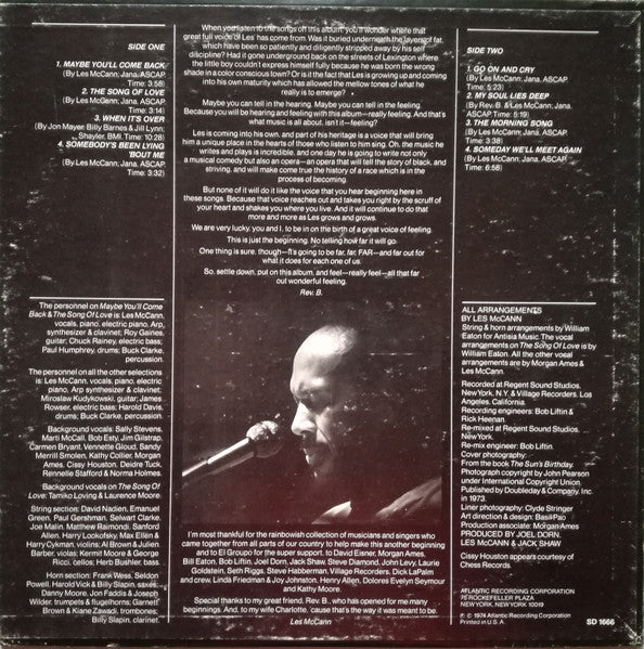 Les McCann : Another Beginning (LP, Album, PRC)