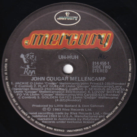 John Cougar Mellencamp : Uh-Huh (LP, Album, RE)