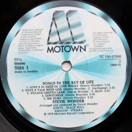 Stevie Wonder : Songs In The Key Of Life (2xLP, Album + 7", Bon)