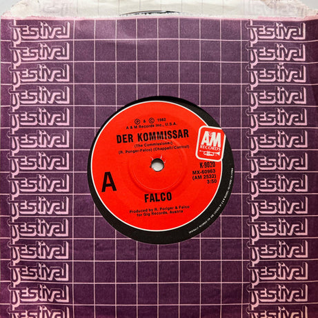 Falco : Der Kommissar = The Commissioner (7", Single)