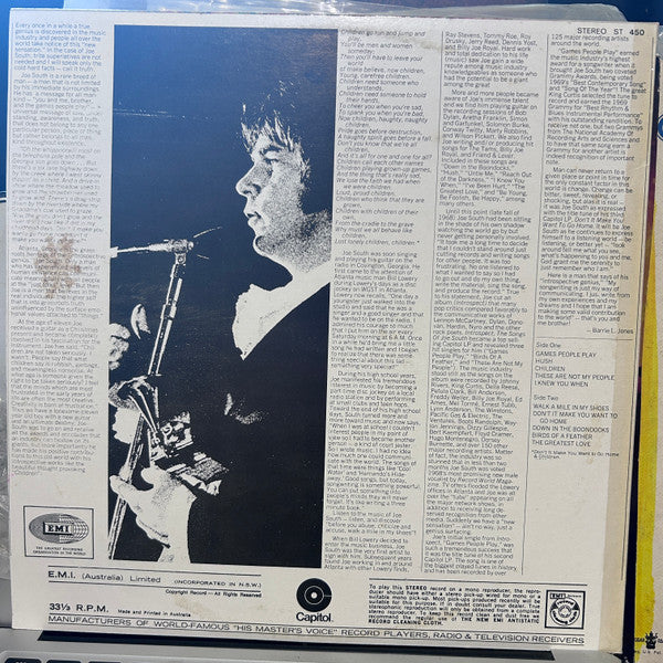 Joe South : Joe South's Greatest Hits Vol. I (LP, Comp)