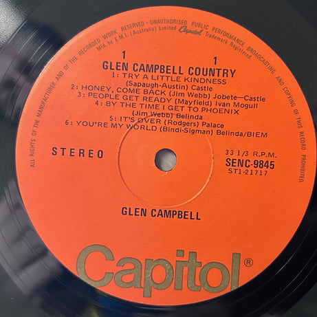 Glen Campbell : Glen Campbell Country (LP, Comp, RE)