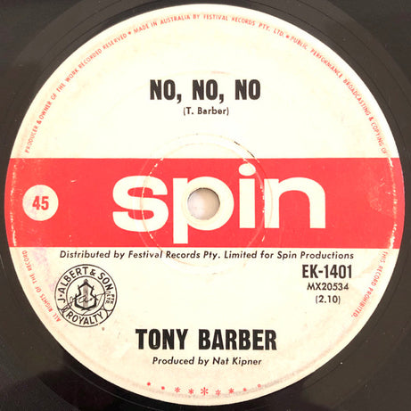 Tony Barber (2) : Wondrous Place (7", Single)