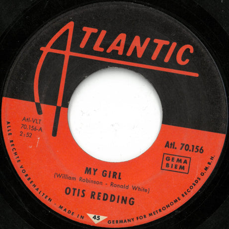 Otis Redding : My Girl / Just One More Day (7", Single)