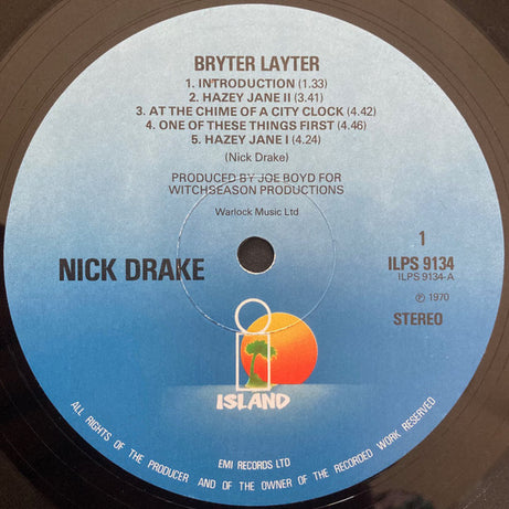 Nick Drake : Bryter Layter (LP, Album, RE)