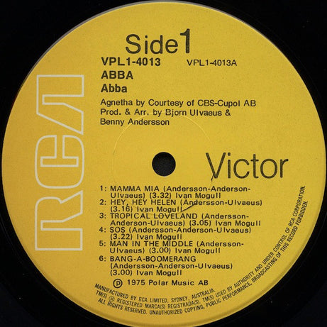 ABBA : ABBA (LP, Album, Yel)