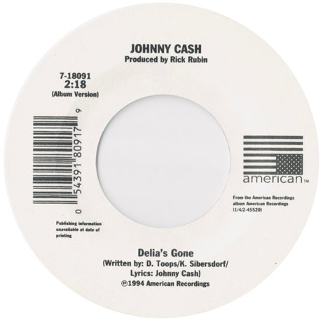 Johnny Cash : Drive On / Delia's Gone (7", Spe)