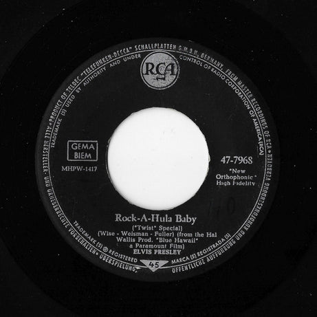 Elvis Presley : Rock-A-Hula Baby (7", Single)