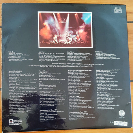 Thin Lizzy : Live And Dangerous (2xLP, Album, Gat)