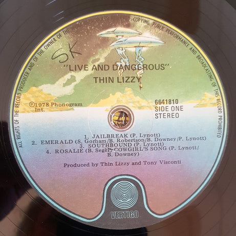 Thin Lizzy : Live And Dangerous (2xLP, Album, Gat)