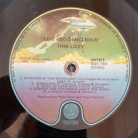 Thin Lizzy : Live And Dangerous (2xLP, Album, Gat)