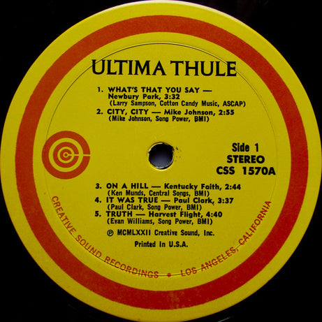 Various : Ultima Thule (LP, Album, Comp)