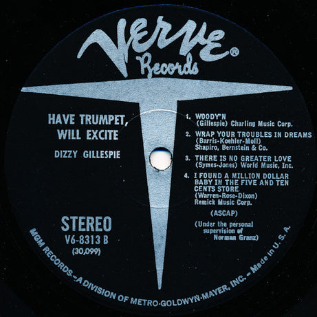 Dizzy Gillespie : Have Trumpet, Will Excite! (LP, Album, RE)