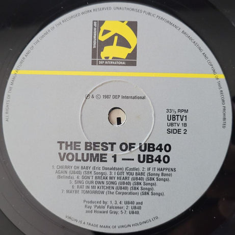 UB40 : The Best Of UB40 - Volume One (LP, Comp, Gat)