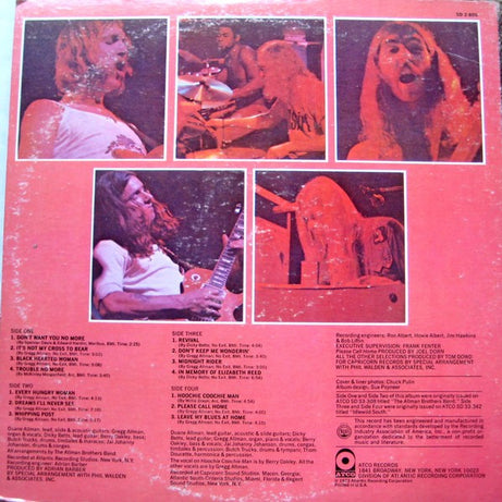 The Allman Brothers Band : Beginnings (2xLP, Comp, VSR)