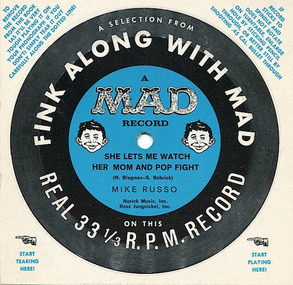 Mike Russo (4) : She Lets Me Watch Her Mom And Pop Fight (Flexi, 5", S/Sided, Mono, Card)