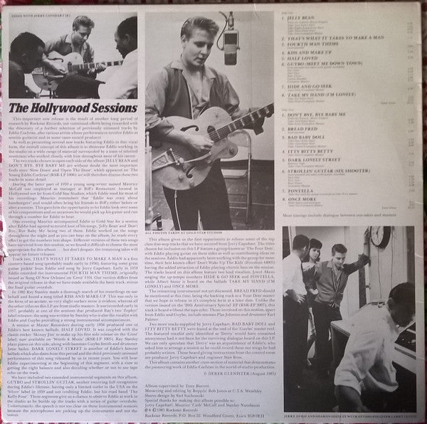 Eddie Cochran : The Hollywood Sessions (LP, Comp, Mono)