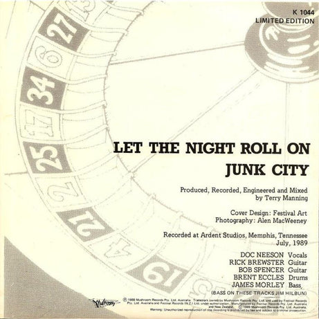 The Angels : Let The Night Roll On (7", Single, Ltd)