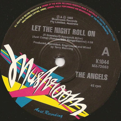 The Angels : Let The Night Roll On (7", Single, Ltd)