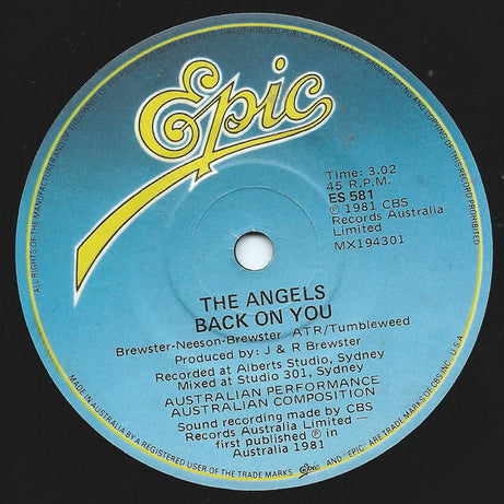 The Angels : Into The Heat (7", Single)