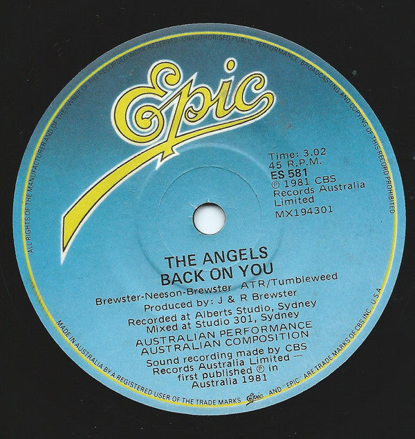 The Angels : Into The Heat (7", Single)