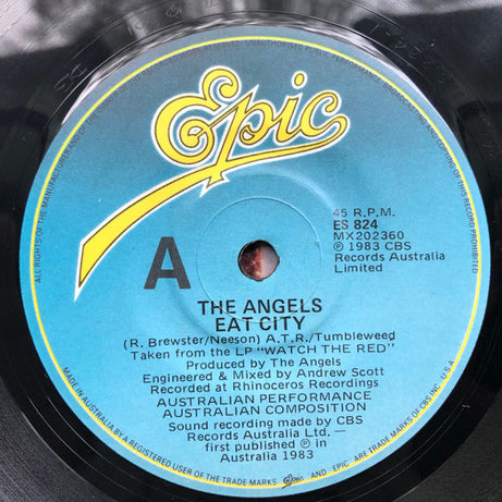 The Angels : Eat City (7", Single)