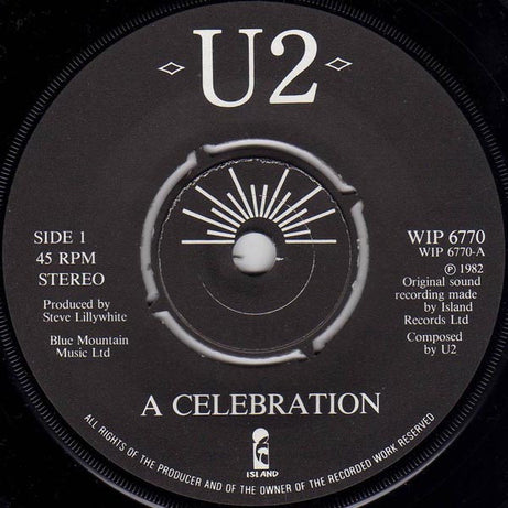 U2 : A Celebration (7", Single)