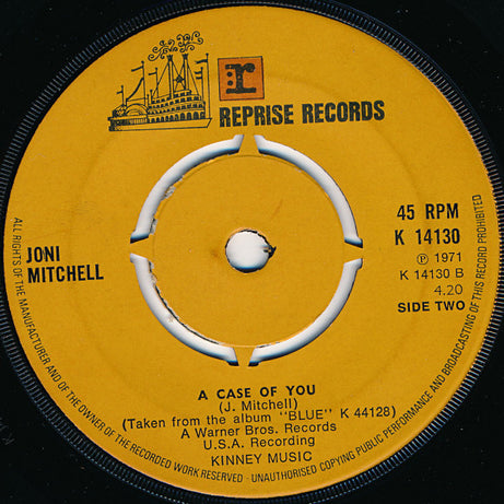 Joni Mitchell : California (7")