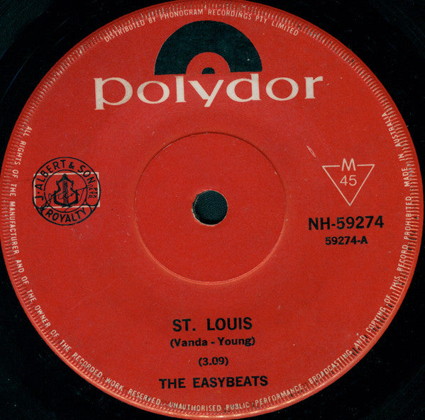 The Easybeats : St. Louis  (7", Single)