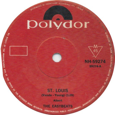 The Easybeats : St. Louis  (7", Single)