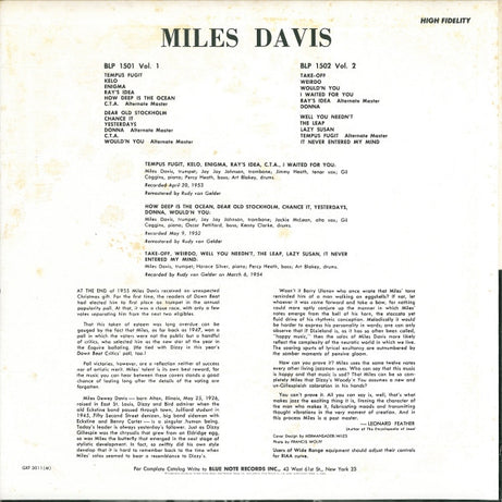 Miles Davis = Miles Davis : Volume 1 = 第1集 (LP, Comp, Mono, Ltd, RE)