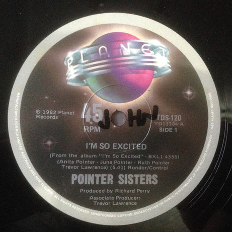 Pointer Sisters : I'm So Excited (12")