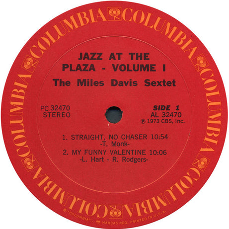 The Miles Davis Sextet : Jazz At The Plaza Volume 1 (LP, Album, RE, RP)