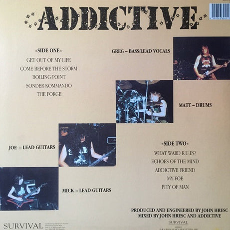 Addictive (3) : Pity Of Man (LP, Album, Whi)