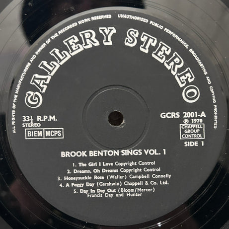 Brook Benton / Jackie Jocko : Brook Benton Sings (LP, RE)