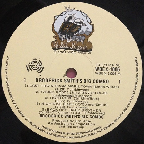 Broderick Smith's Big Combo : Broderick Smith's Big Combo (LP, Album)