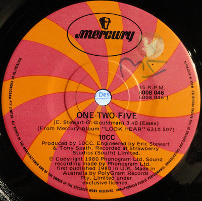 10CC : One-Two-Five (7")