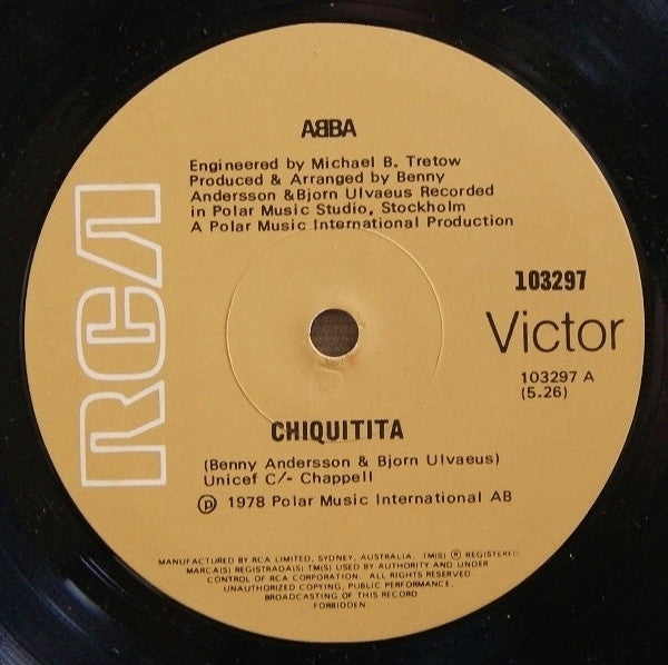 ABBA : Chiquitita (7", Single)