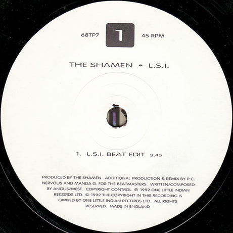 The Shamen : L.S.I. (7", Single)