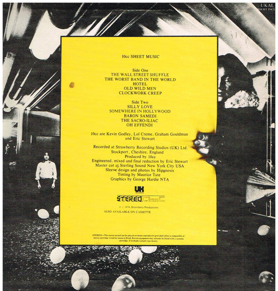 10cc : Sheet Music (LP, Album)