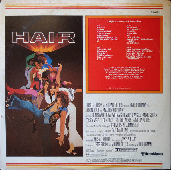 Galt MacDermot : Hair (Original Soundtrack Recording) (2xLP, Album, Gat)