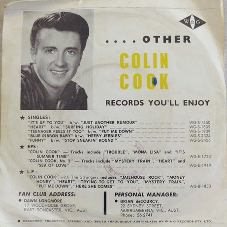 Colin Cook : Well, Don't You Know (7", Single)