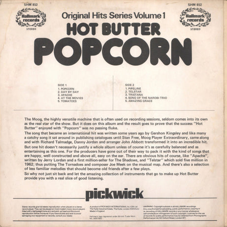 Hot Butter : Popcorn (LP, Album, RE)
