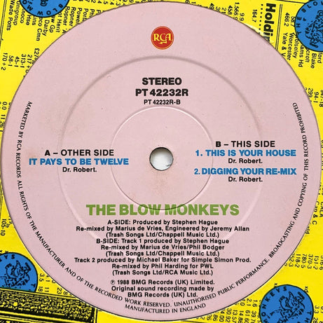 The Blow Monkeys : It Pays To Be Twelve (12", Single)