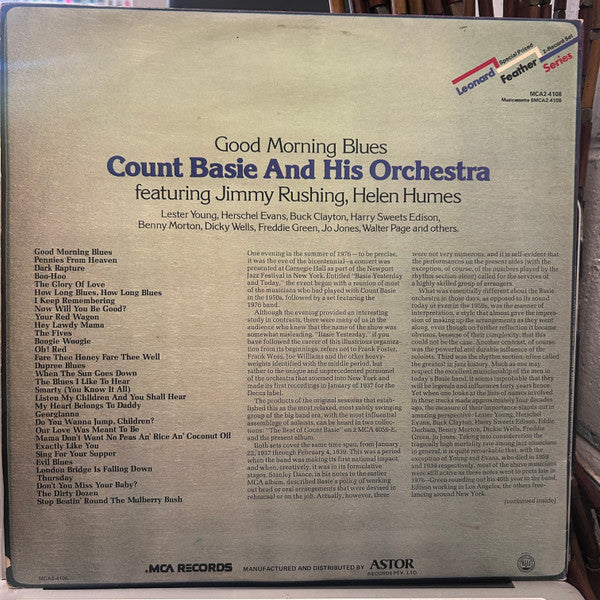 Count Basie Orchestra Featuring Jimmy Rushing, Helen Humes : Good Morning Blues (2xLP, Comp)