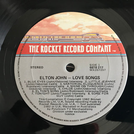 Elton John : Love Songs (LP, Comp)