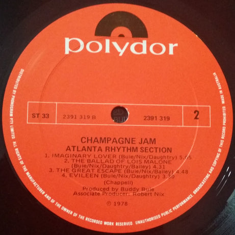 Atlanta Rhythm Section : Champagne Jam (LP, Album)