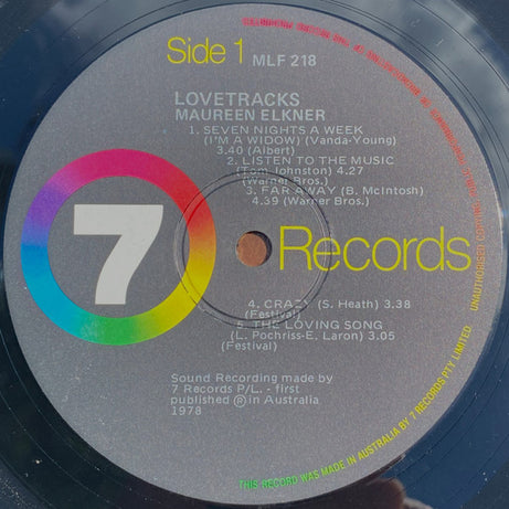 Maureen Elkner : Lovetracks (LP, Album)