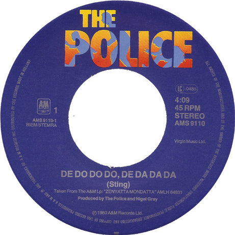 The Police : De Do Do Do De Da Da Da (7", Single)