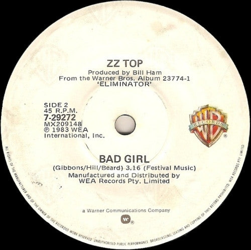 ZZ Top : Legs (7", Single)